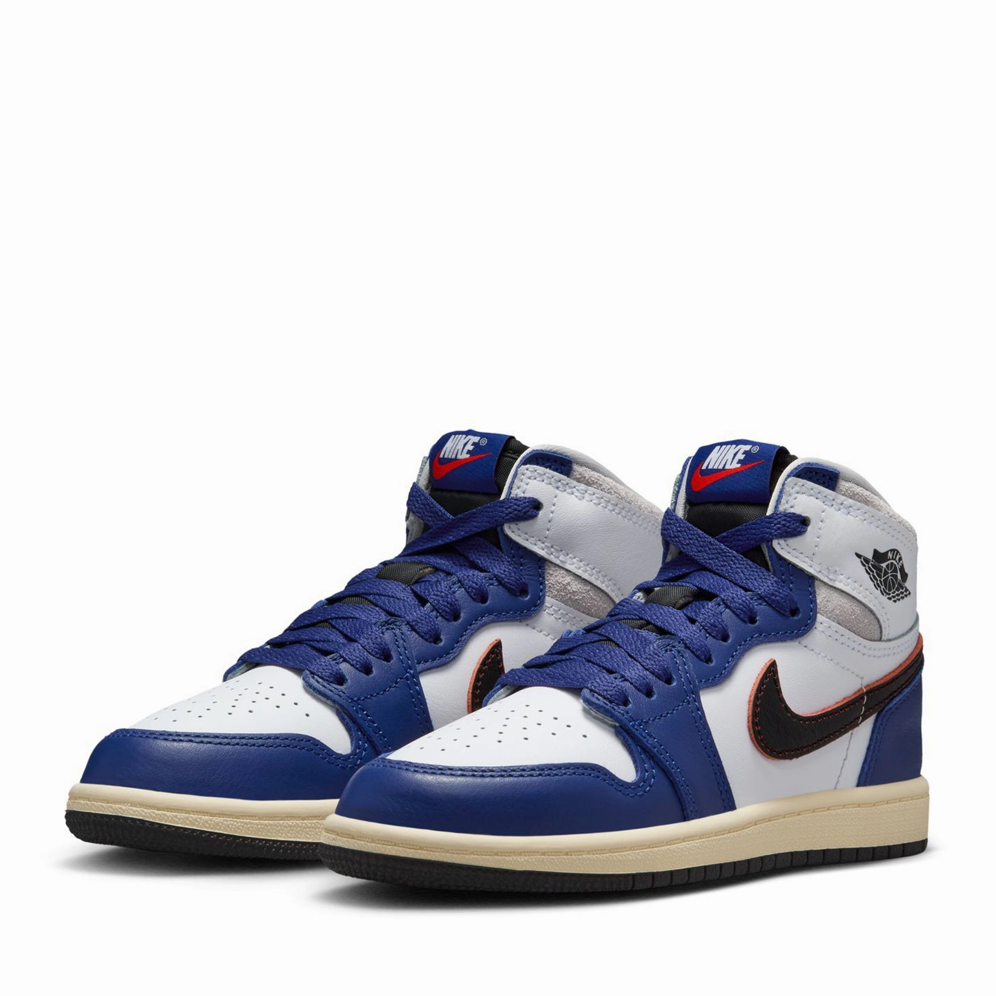 Jordan 1 Retro High OG (PS) - White/Deep Royal Blue Air Jordan Basketball Shoes for Performance
