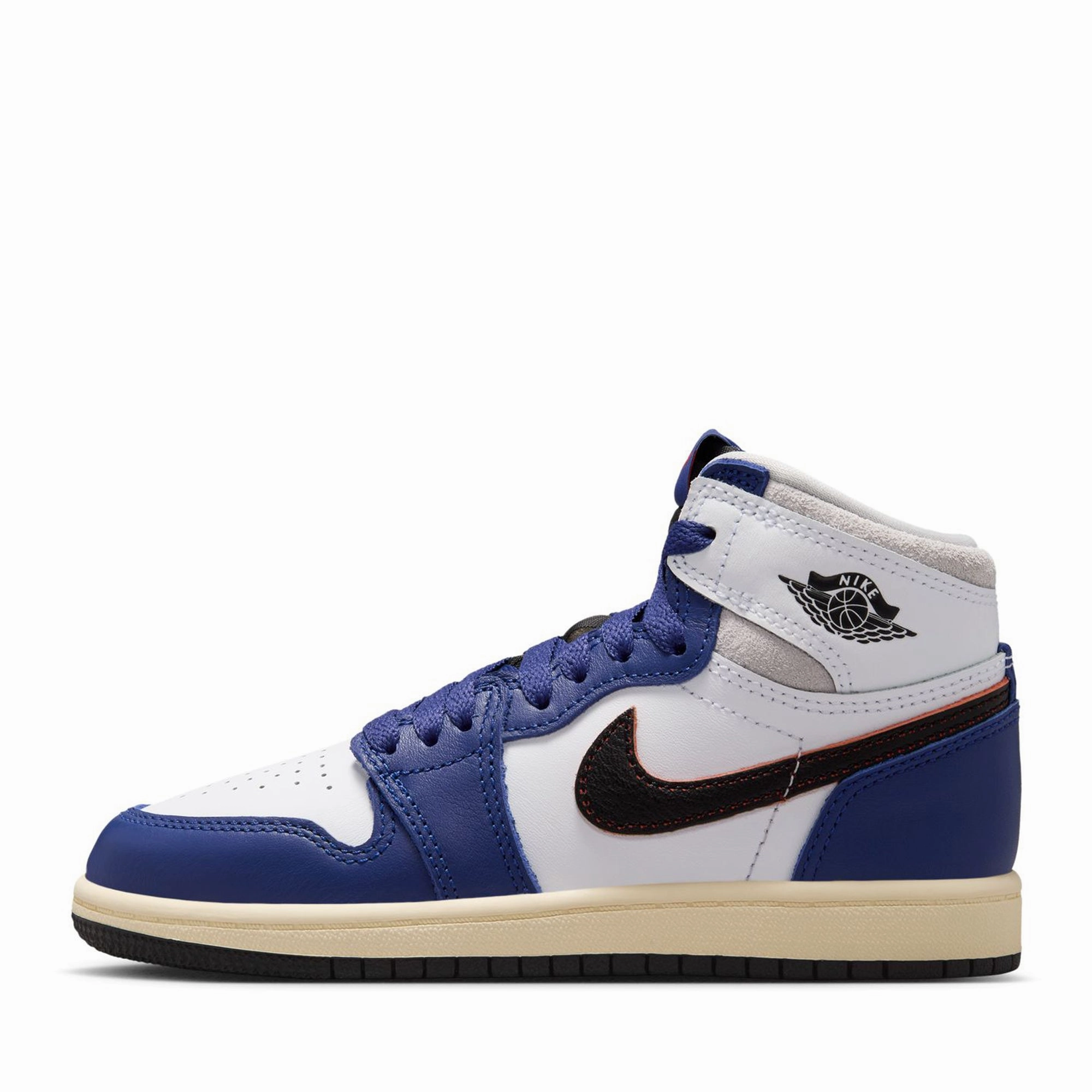 Jordan 1 Retro High OG (PS) - White/Deep Royal Blue Air Jordan signature sneakers