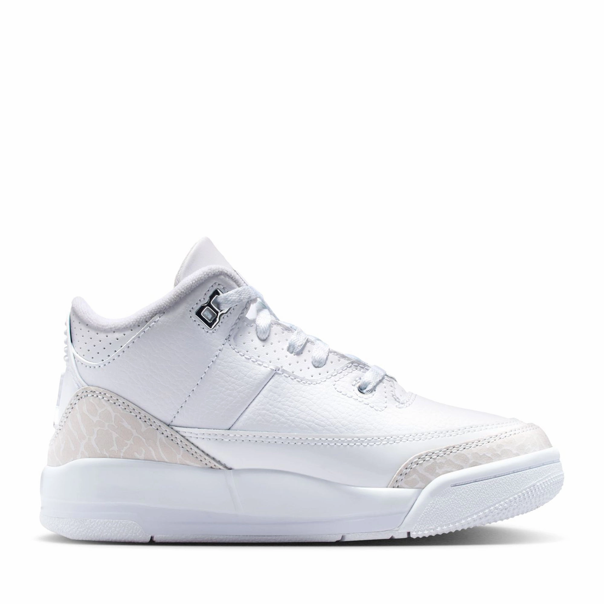 Jordan 3 Retro 'Pure Money' (PS) - White/Metallic Silver Air Jordan Basketball Shoes for Performance
