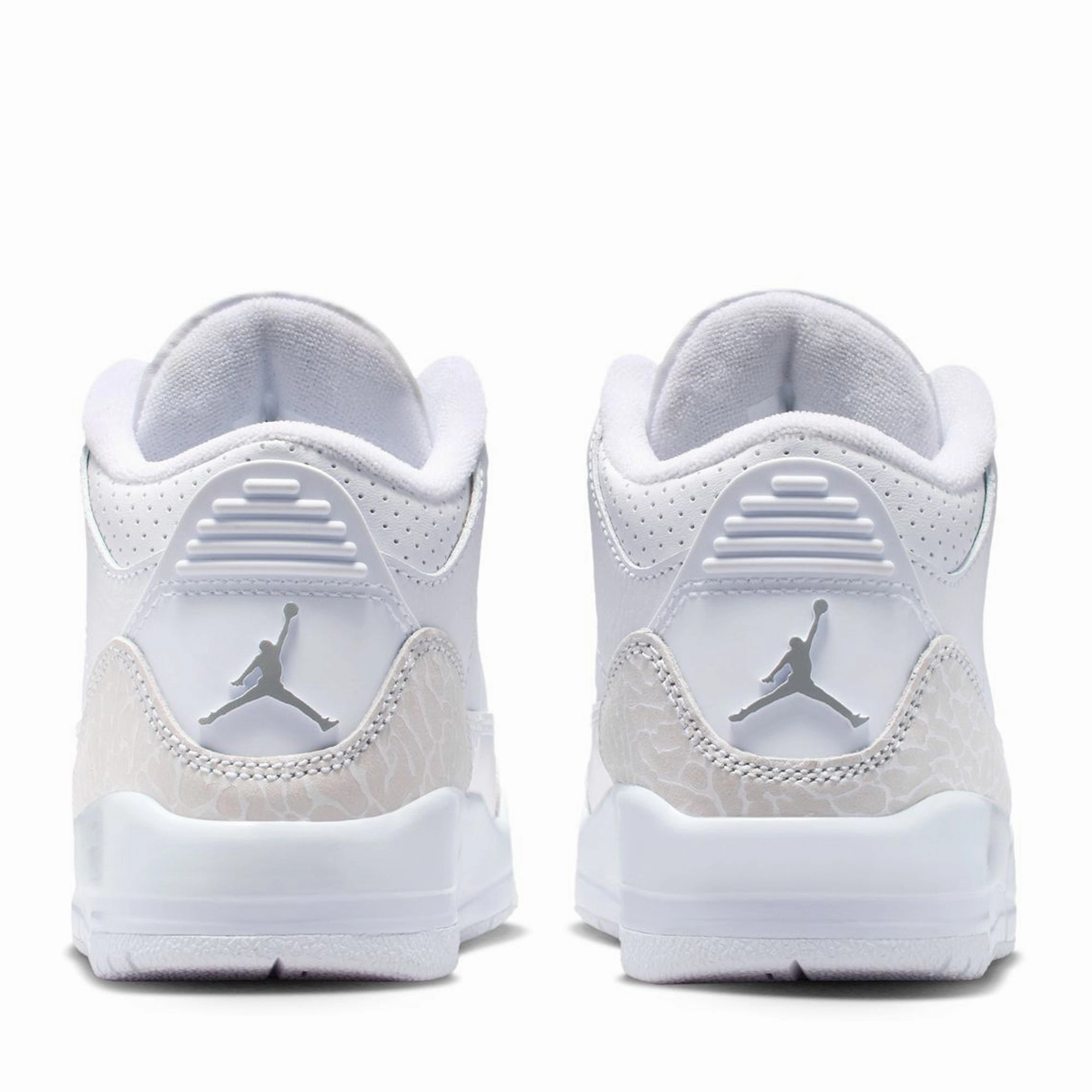 Jordan 3 Retro 'Pure Money' (PS) - White/Metallic Silver Air Jordan Basketball Shoes for Performance