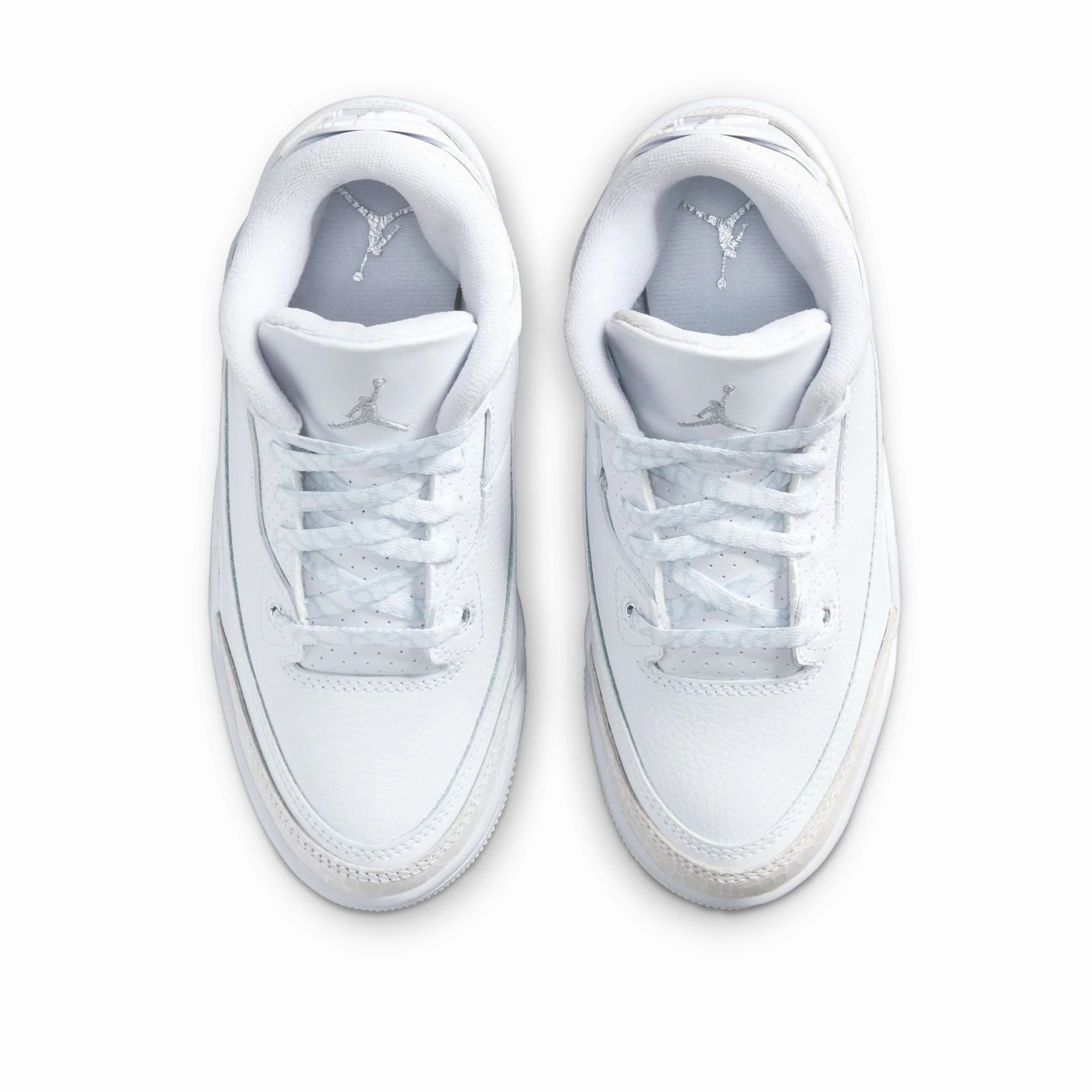 Jordan 3 Retro 'Pure Money' (PS) - White/Metallic Silver Air Jordan Basketball Shoes for Performance