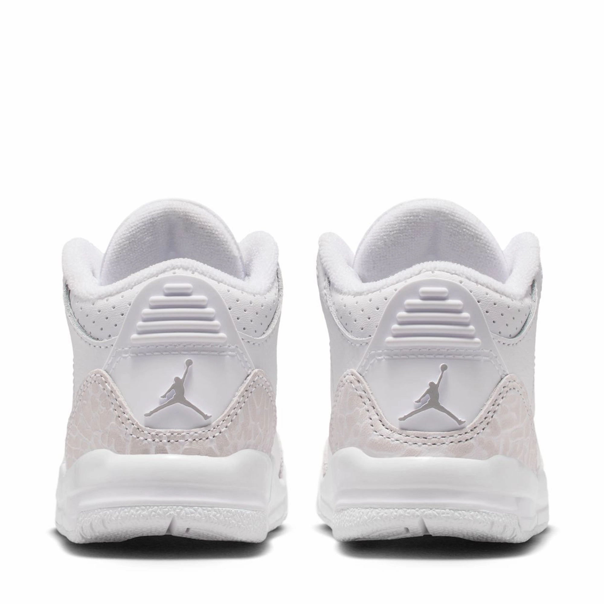 Jordan 3 Retro 'Pure Money' (TD) - White/Metallic Silver Air Jordan Basketball Shoes for Performance