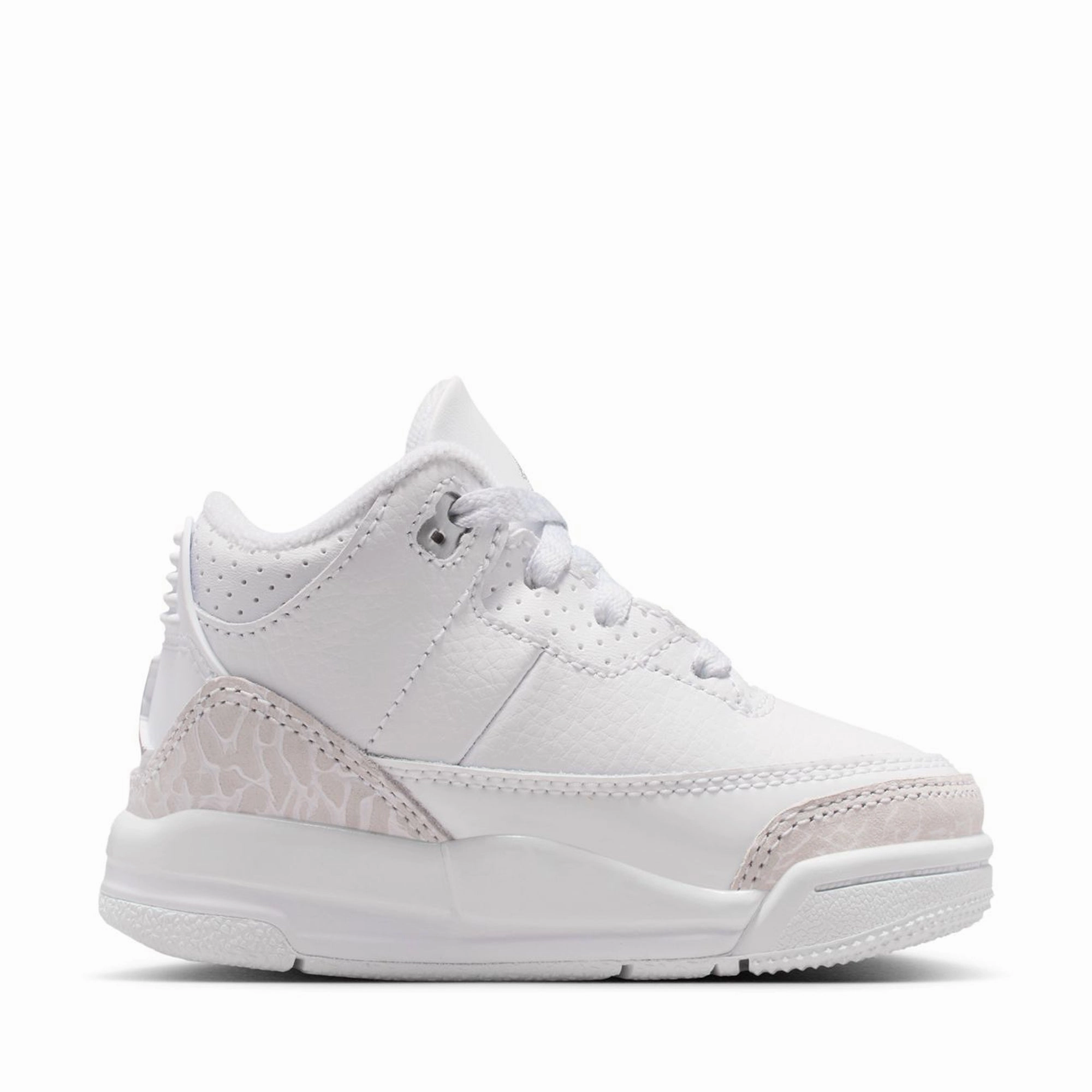Jordan 3 Retro 'Pure Money' (TD) - White/Metallic Silver Air Jordan Basketball Shoes for Performance