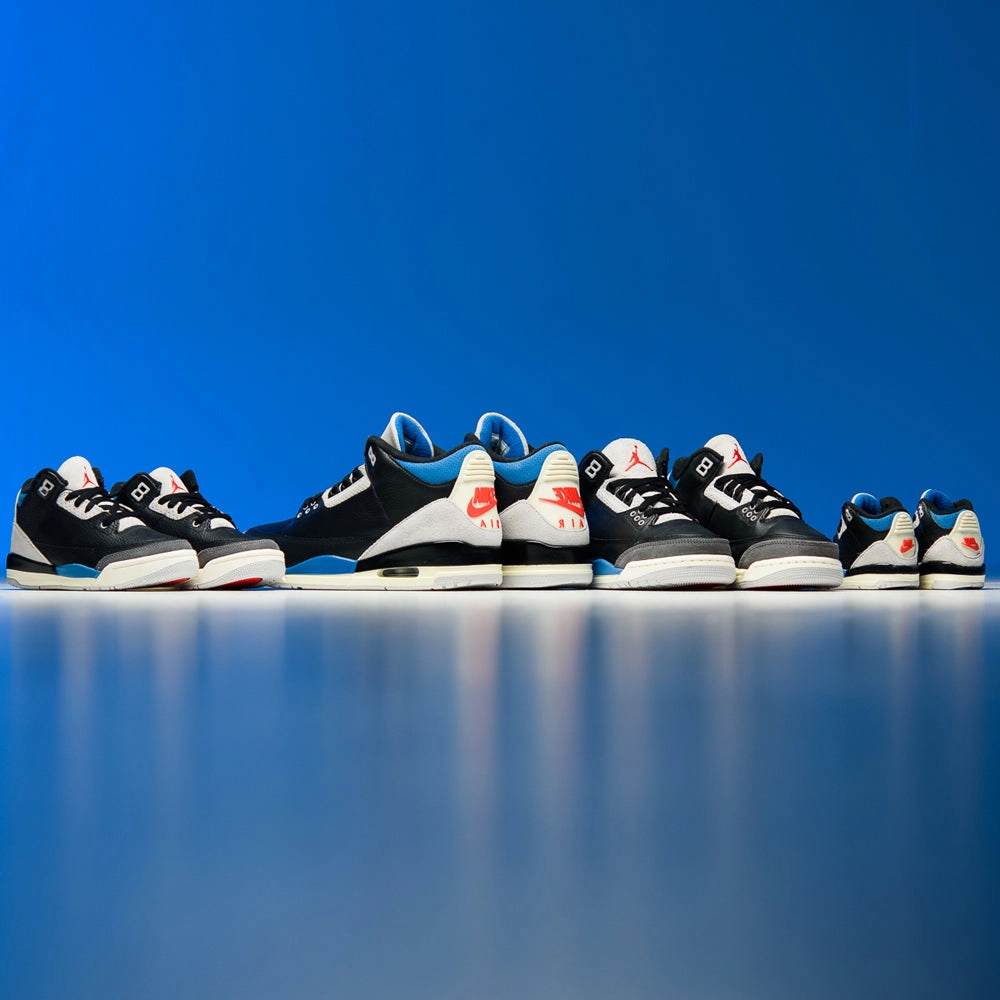 Jordan 3 Retro OG 'Rare Air' (PS) - Black/Chile Red Air Jordan Basketball Shoes for Performance