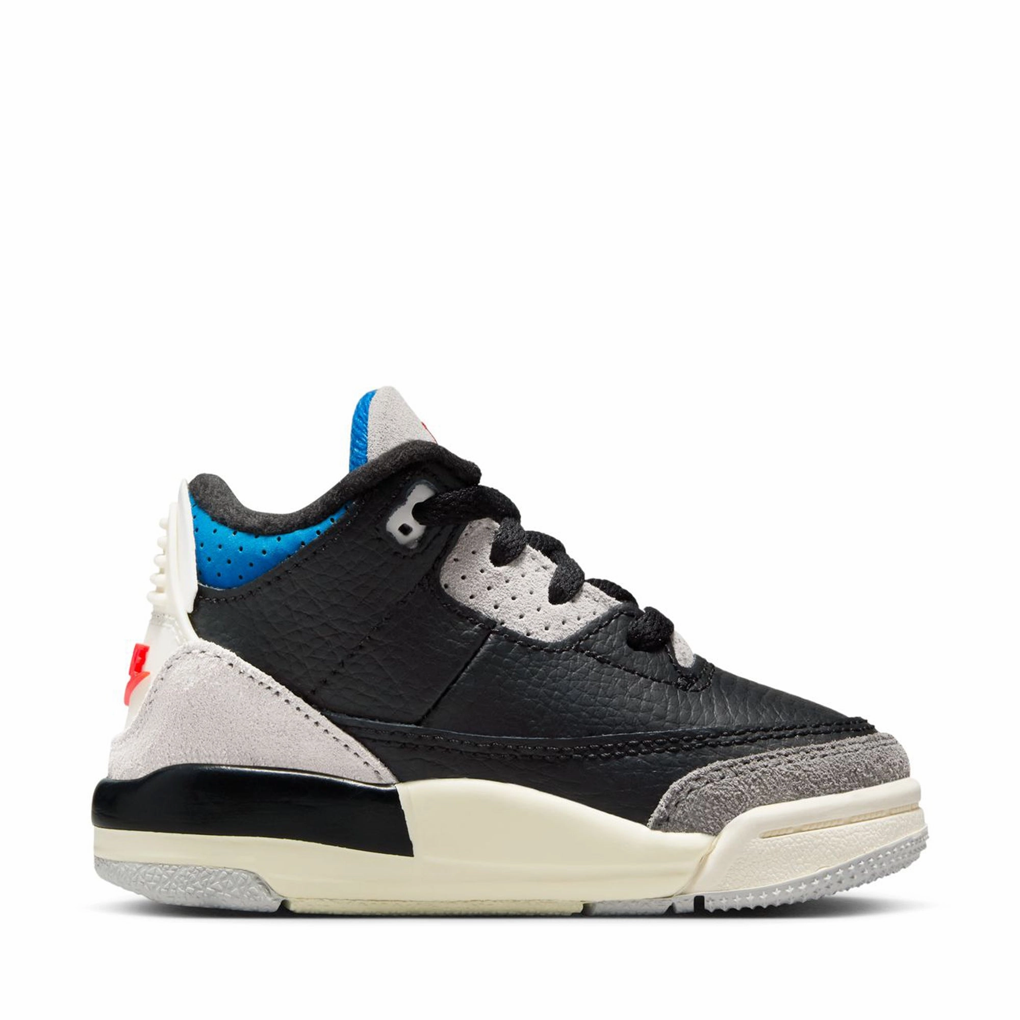 Jordan 3 Retro OG 'Rare Air' (TD) - Black/Chile Red Air Jordan Basketball Shoes for Performance