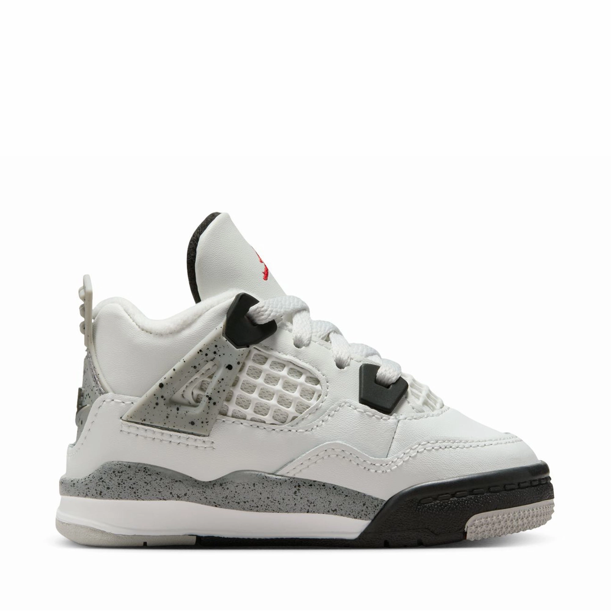 Jordan 4 Retro 'White Cement' (TD) - Summit White/Fire Red Air Jordan Basketball Shoes for Performance