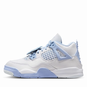 Jordan 4 Retro (PS) - White/Aluminum Air Jordan signature sneakers