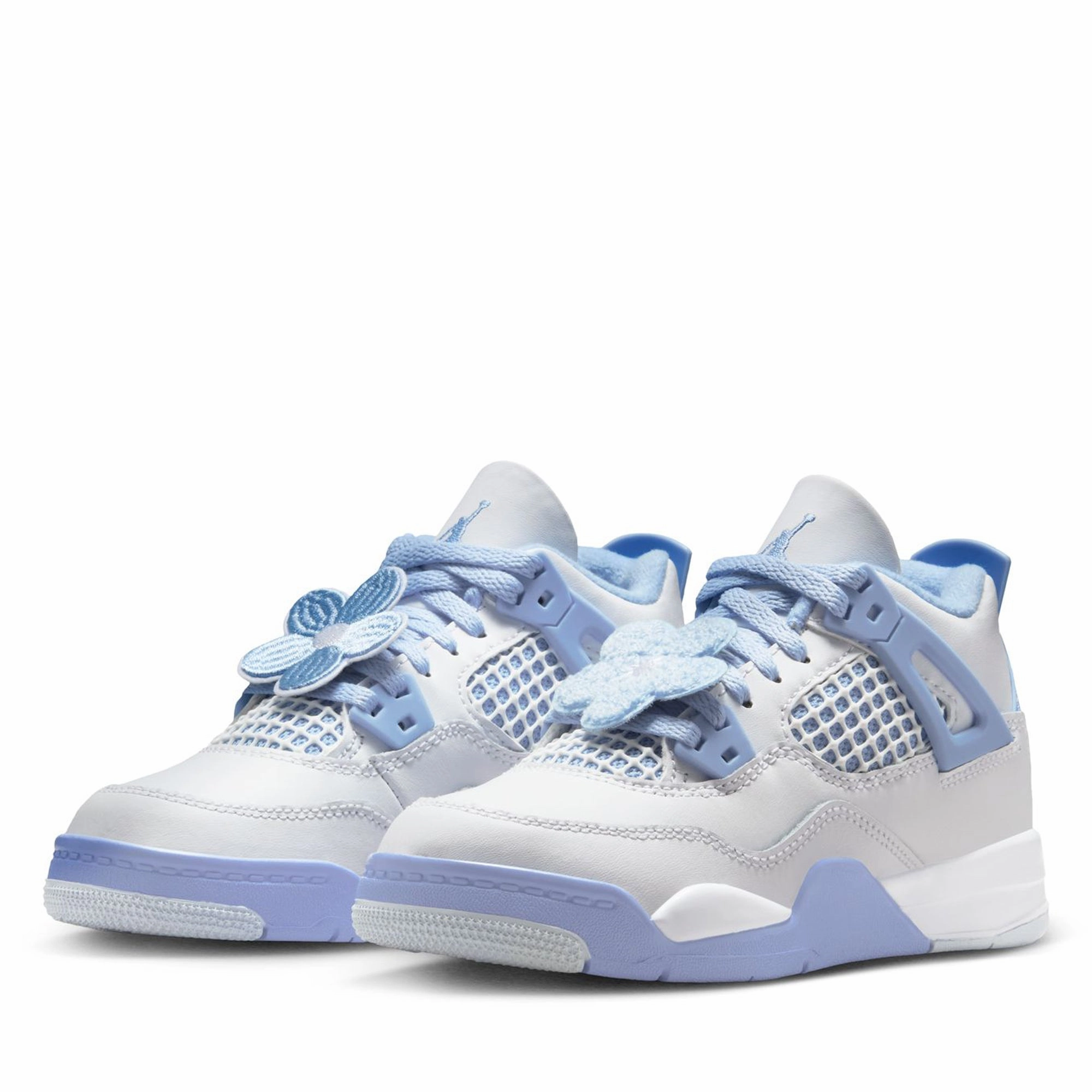 Jordan 4 Retro (PS) - White/Aluminum Air Jordan Basketball Shoes for Performance