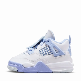 Jordan 4 Retro (TD) - White/Aluminum Air Jordan signature sneakers