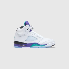 Jordan Air Jordan 5 - Black / New Emerald / Grape Ice Retro basketball sneakers