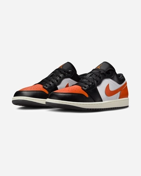 JORDAN AJ 1 LOW - BLACK/ STARFISH Jordan athletic shoes for men