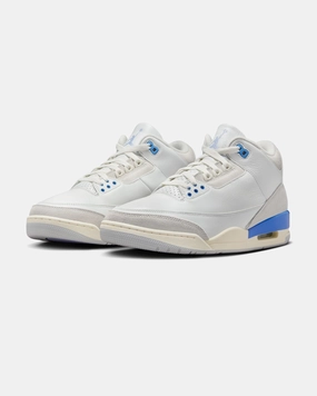 JORDAN AJ 3 RETRO - SUMMITWHITE/ HYDROGENBLUE Jordan athletic shoes for men