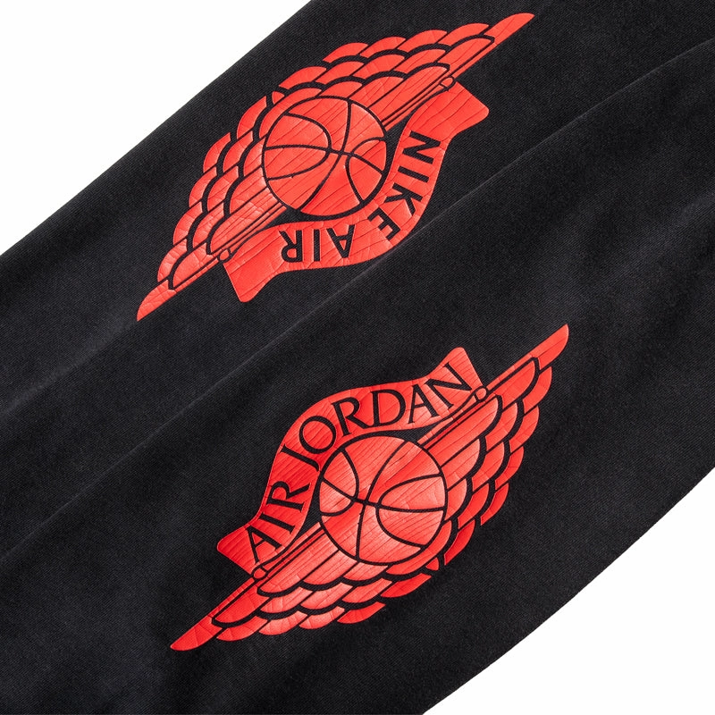 Jordan Rare Air L/S Tee - Black/Chile Red Air Jordan Basketball Shoes for Performance