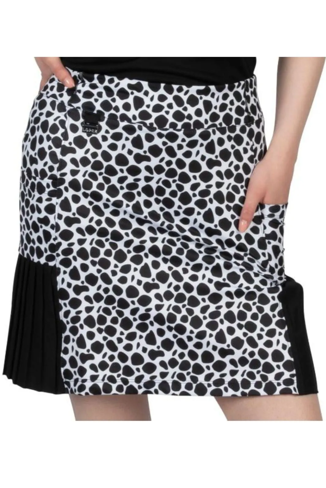 Jupe-Culotte Flirty Taille Plus (Blanc & Noir) de Lopez Columbia Clothing