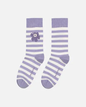 Kasvaa Tasaraita Unikko Kioski Socks Clothing_Marimekko