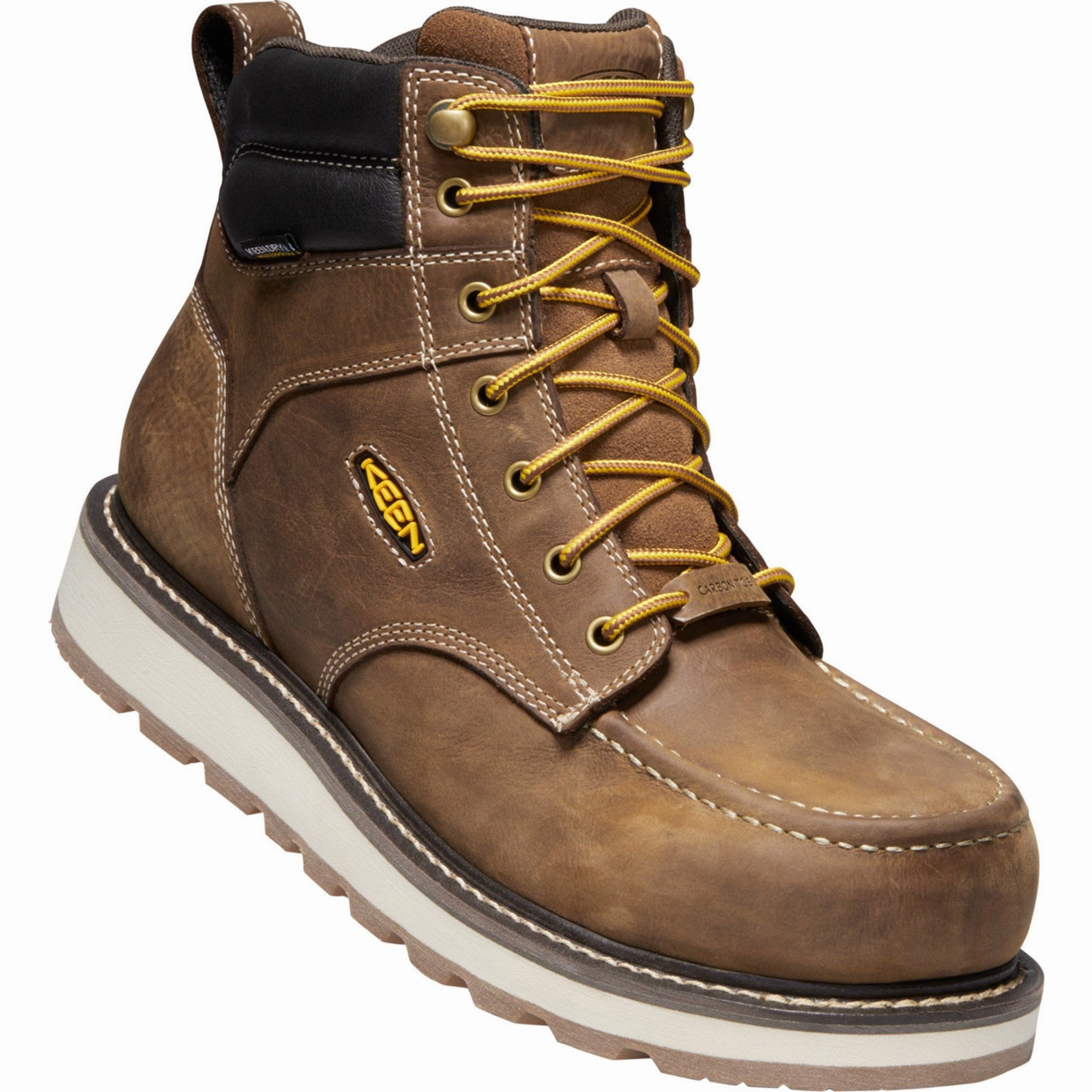 KEEN CINCINNATI 6" WATERPROOF CARBON-FIBER TOE MEN'S MEDIUM AND WIDE Keen Work safety shoes with steel toe