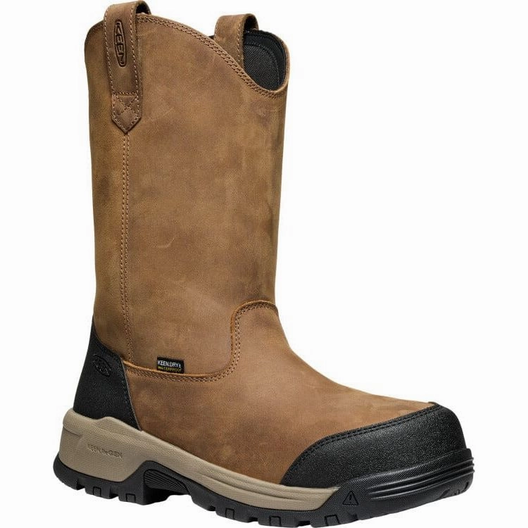 KEEN EVANSTON PULL-ON WATERPROOF (CARBON TOE) MEN'S MEDIUM AND WIDE Keen Work safety shoes with steel toe