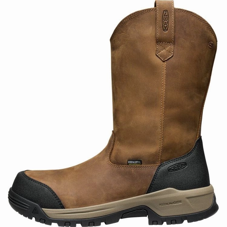 KEEN EVANSTON PULL-ON WATERPROOF (CARBON TOE) MEN'S MEDIUM AND WIDE Keen Work safety-focused work boots