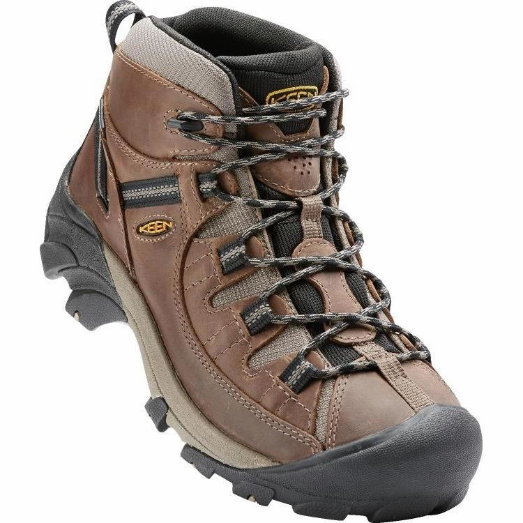 KEEN TARGHEE II MID WP MEN'S SHITAKE/BRINDLE Keen waterproof hiking shoes for trails