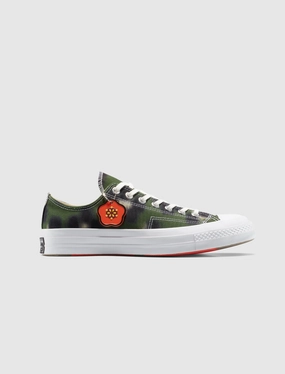 KENZO X CHUCK 70 OX "CYPRESS/BLACK/WHITE" Retro-style canvas trainers