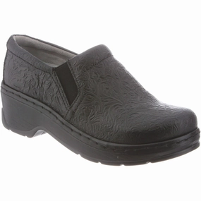 KLOGS NAPLES BLACK TOOLED MEDIUM AND WIDE Klogs cushioned clogs for nurses and chefs