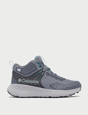 Konos TRS OutDry Mid Hiking Shoe - Ti Grey Steel/Teal Columbia waterproof hiking shoes for rough trails