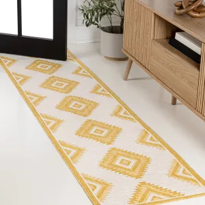 Lior Geometric Moroccan Diamond 2 ft. x 8 ft. Indoor/Outdoor Runner Rug Jonathan Y Home