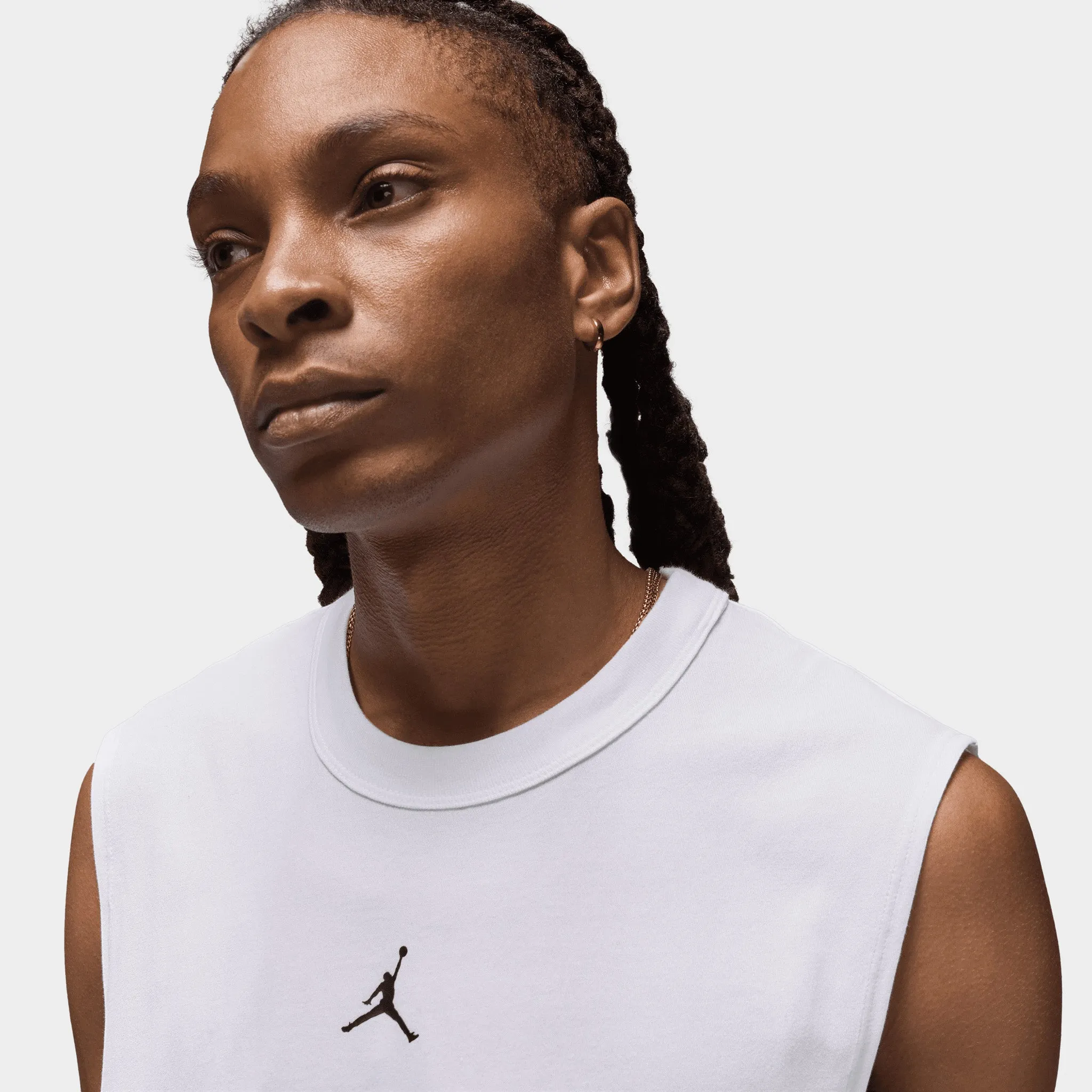 Mens Jordan Jordan Sport Dri-FIT Sleeveless T-Shirt White / Black