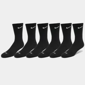 Mens Nike Nike Everyday Plus Cushioned Training Crew Socks (6 Pack) Black / White