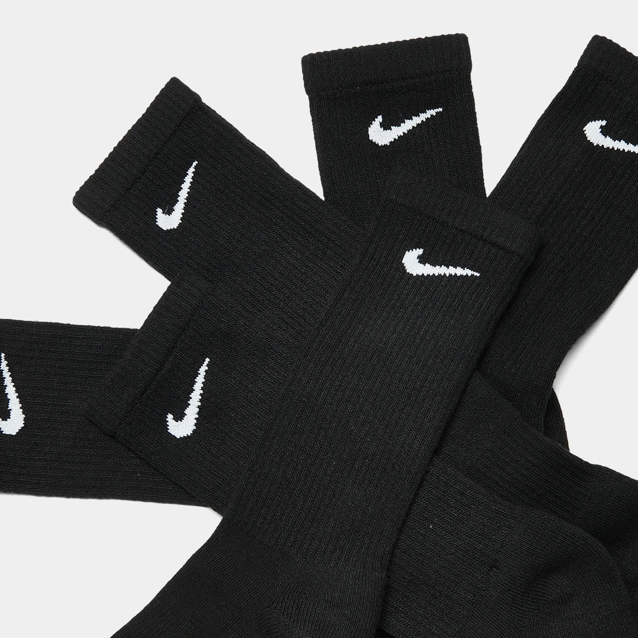 Mens Nike Nike Everyday Plus Cushioned Training Crew Socks (6 Pack) Black / White