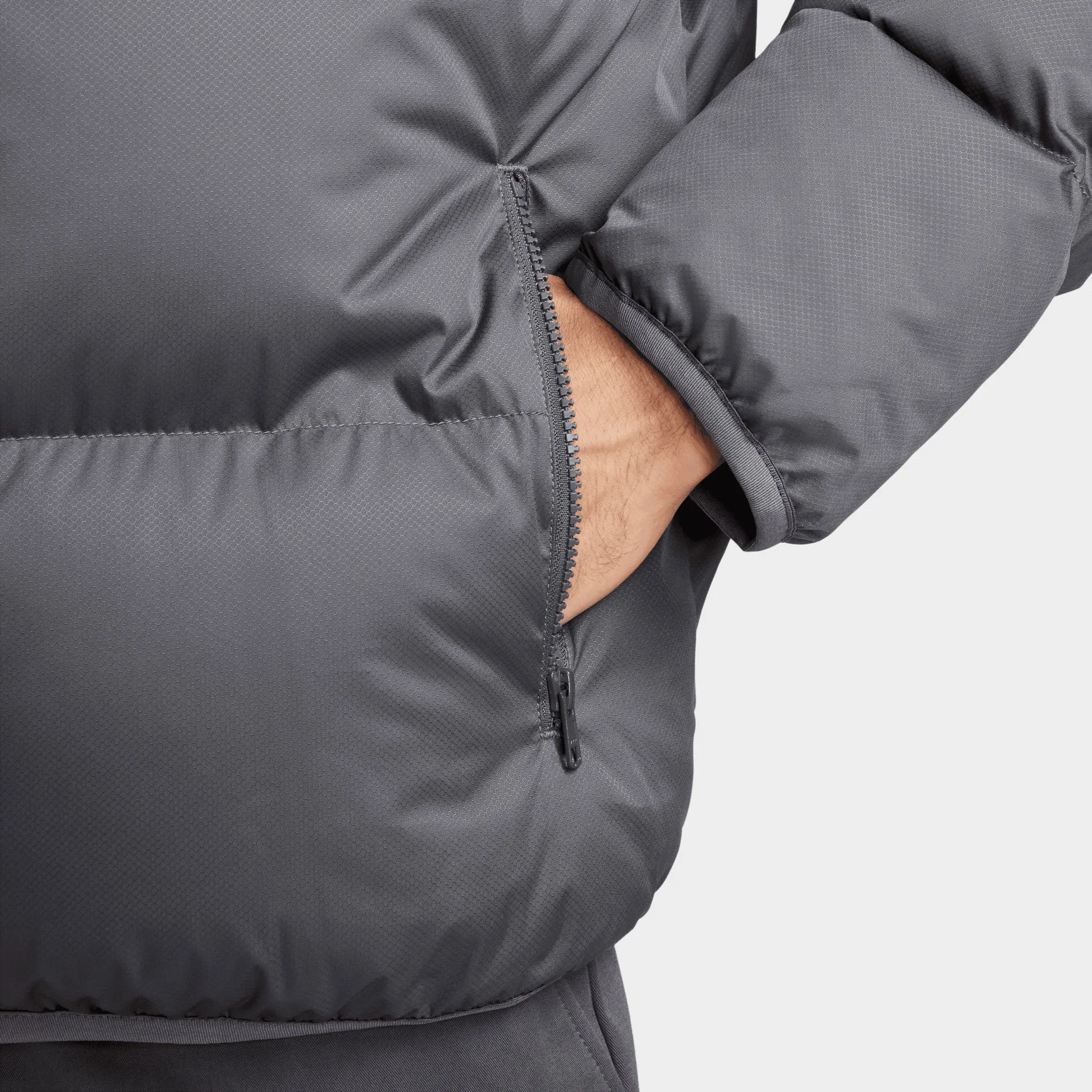Mens Nike Nike Sportswear Club Puffer Jacket Iron Grey / White
