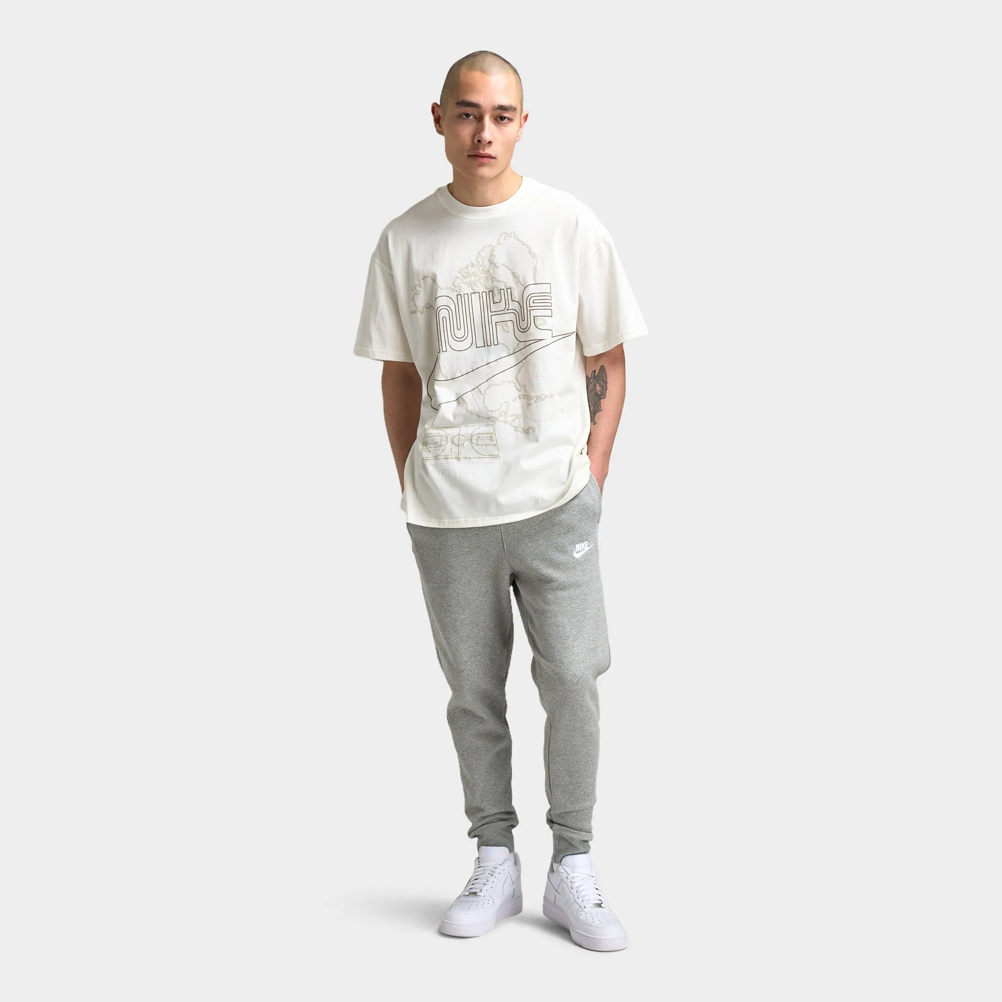 Mens Nike Nike Sportswear Max90 T-Shirt Sail / Khaki - Pink Foam