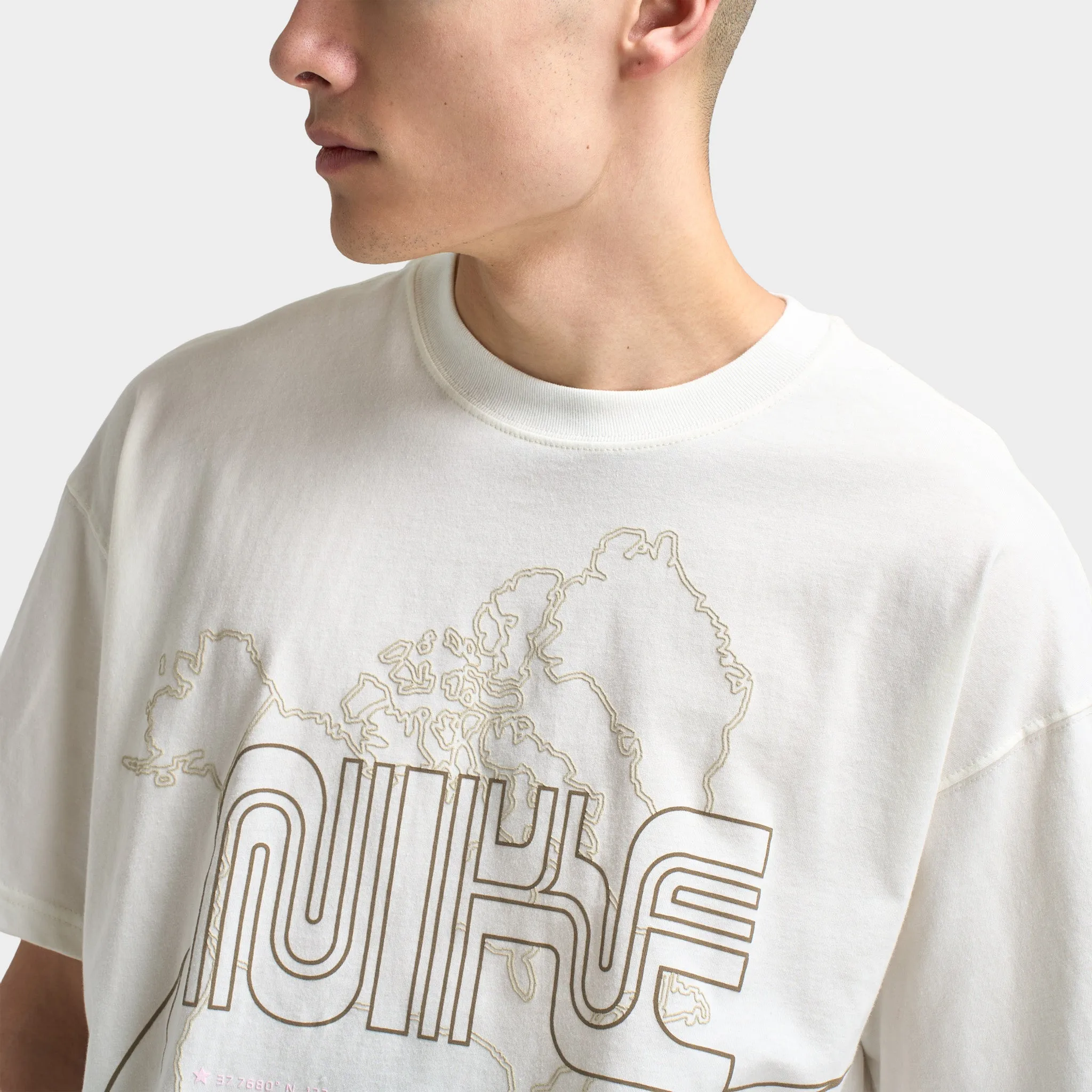 Mens Nike Nike Sportswear Max90 T-Shirt Sail / Khaki - Pink Foam