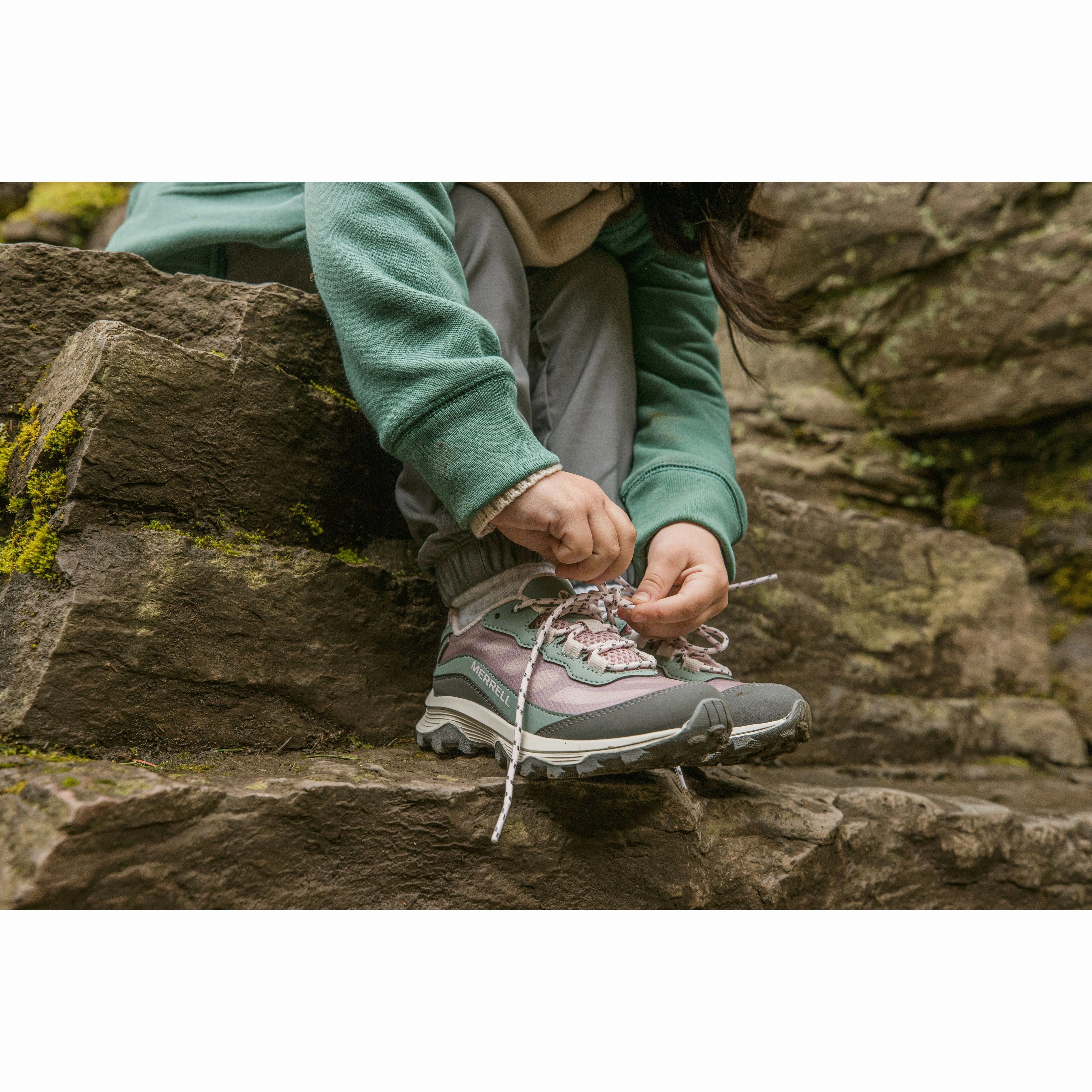 MERRELL MOAB SPEED LOW WATERPROOF BIG KIDS' Merrell durable trail shoes