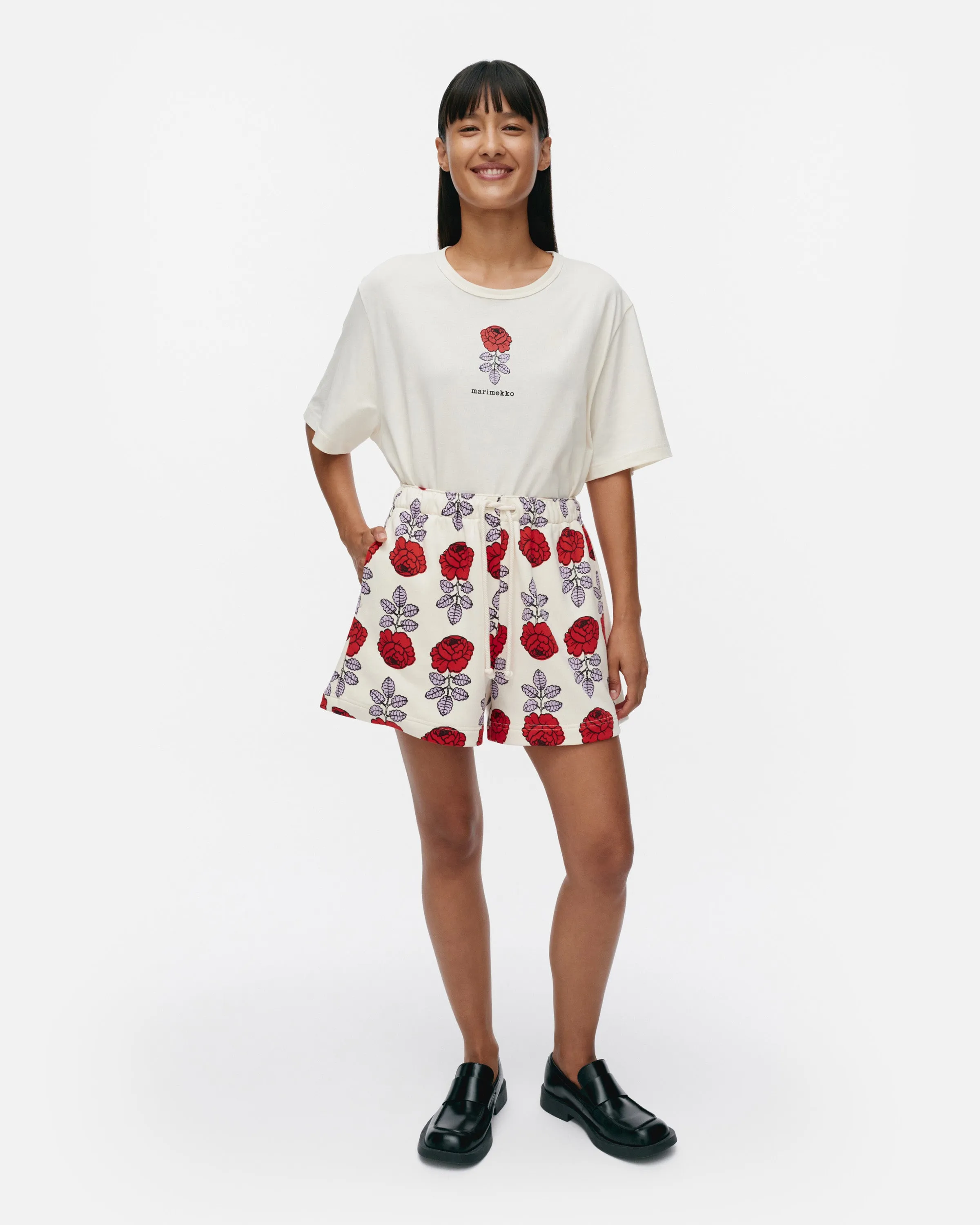 Miksaus Vihkiruusu Kioski Shorts Clothing_Marimekko
