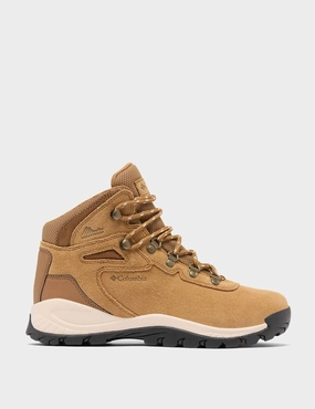 Newton Ridge Plus Waterproof Amped Hiking Boot - Elk/Dark Stone Columbia waterproof hiking shoes for rough trails