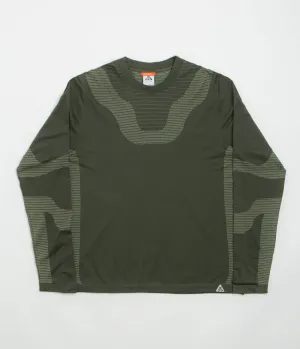 Nike ACG Delta River Long Sleeve T-Shirt - Sequoia / Barely Volt Nike ACG Outdoor Clothing