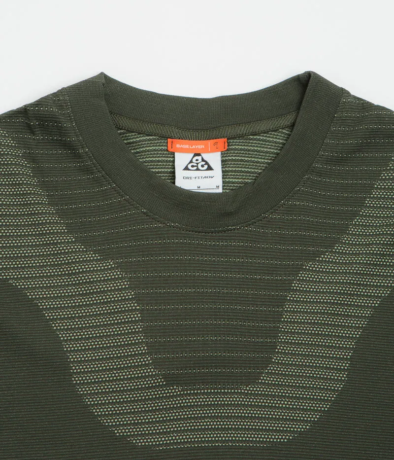 Nike ACG Delta River Long Sleeve T-Shirt - Sequoia / Barely Volt Nike ACG Outdoor Clothing