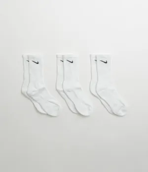 Nike Everyday Cushioned Training Crew Socks (3 Pair) - White / Black Nike Sportswears
