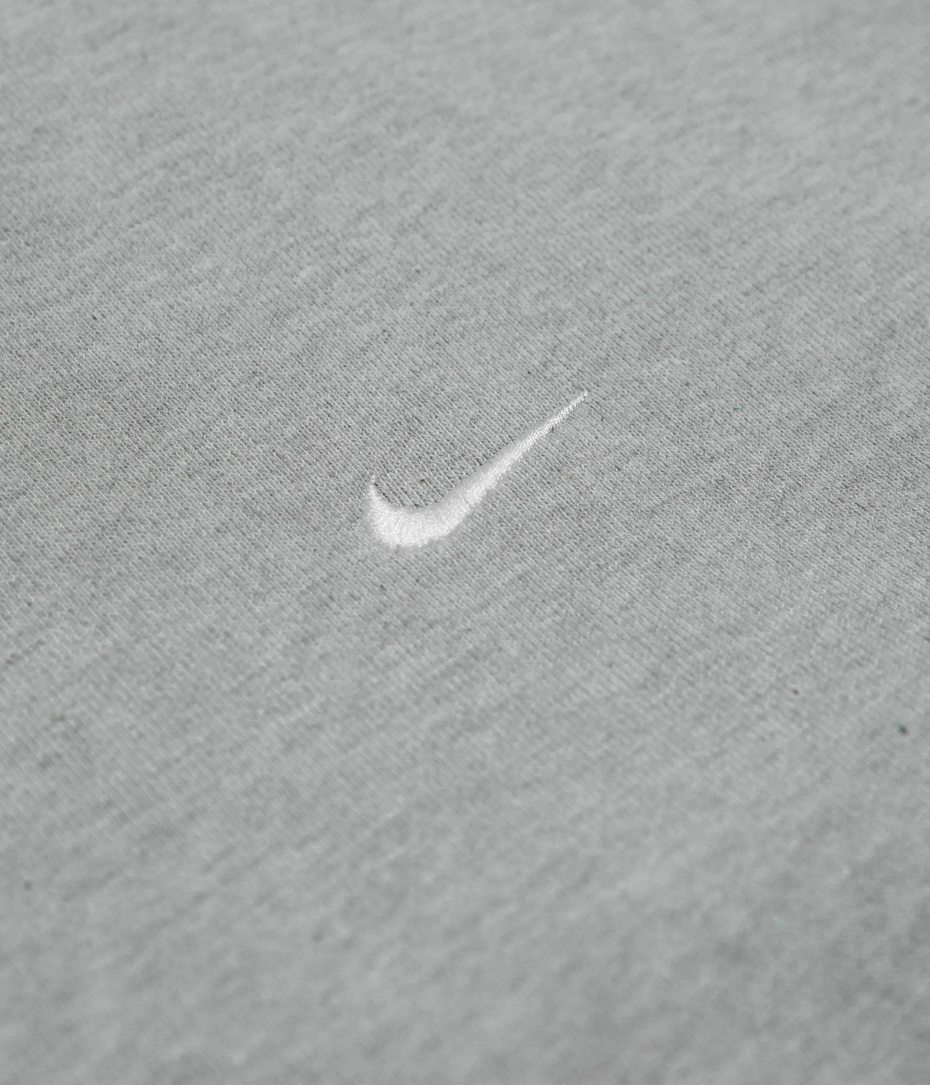 Nike Solo Swoosh Crewneck Sweatshirt - Dark Grey Heather / White Nike Sportswears