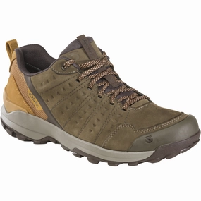 OBOZ SYPES LOW LEATHER WATERPROOF MEN'S MEDIUM AND WIDE - FINAL SALE! Oboz hiking boots with rugged traction