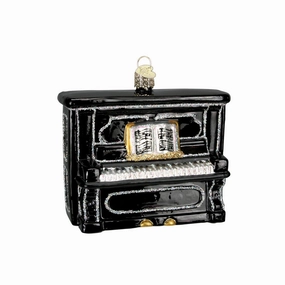 Old World Christmas - Black Upright Piano Ornament