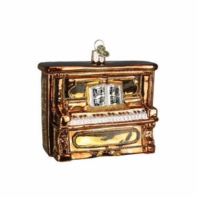 Old World Christmas - Brown Upright Piano Ornament