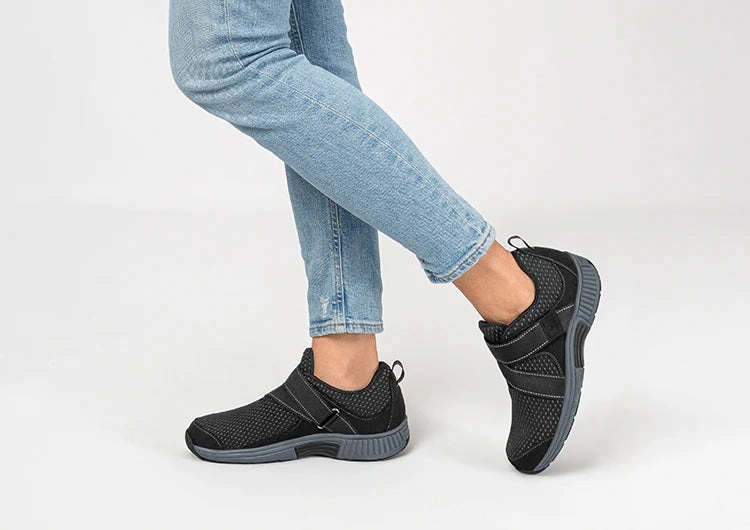 Orthofeet - Elba Stretch Knit - Black Orthofeet comfortable shoe looks