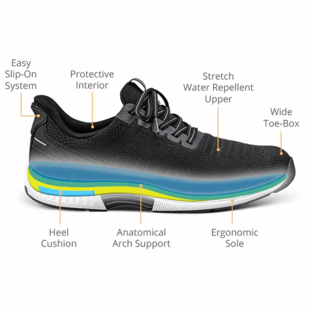 Orthofeet - Kita Hands-Free - Black Orthofeet comfortable shoe looks