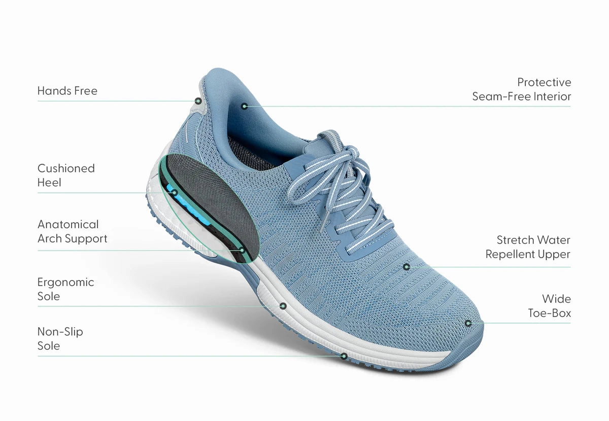 Orthofeet - Kita Hands-Free - Blue Orthofeet comfortable shoe looks