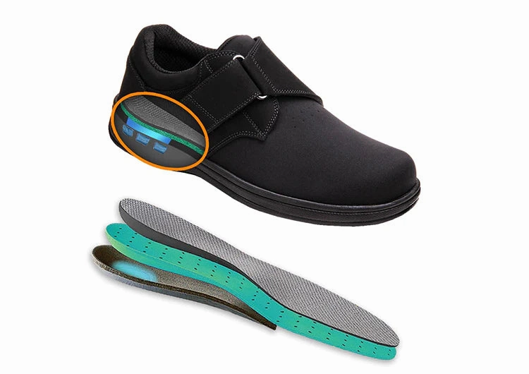 ORTHOFEET - MEN - Bismarck Stretch - Black Orthofeet comfortable shoe looks