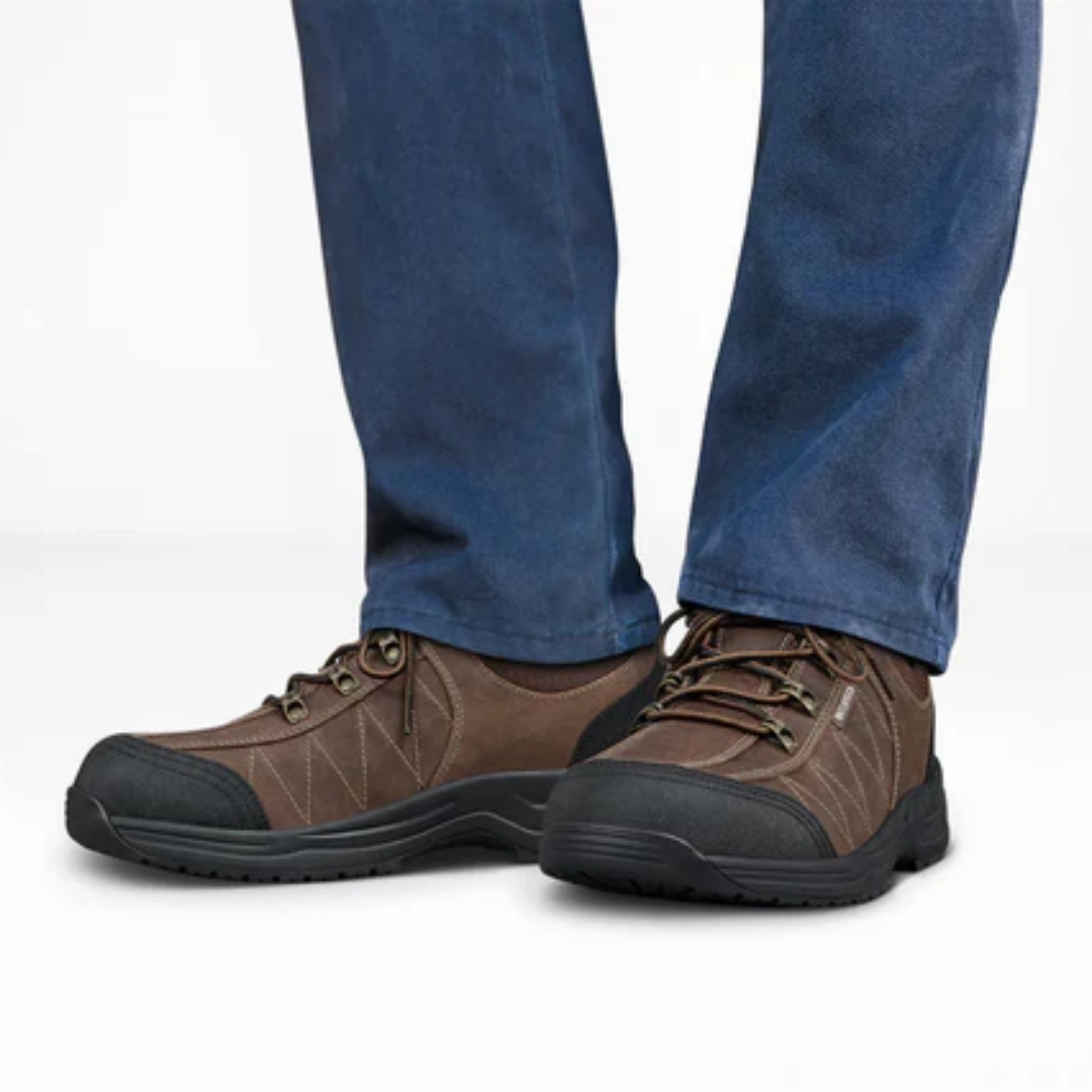 Orthofeet - Men-  Dolomite Work Shoes - Brown Orthofeet comfortable shoe looks