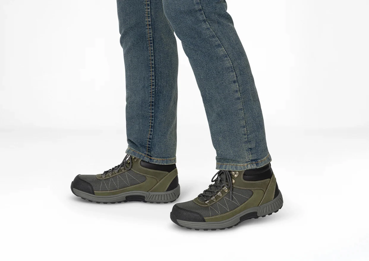 Orthofeet - Men - Hunter Waterproof - Olive Orthofeet comfortable shoe looks