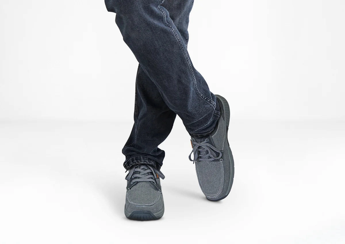 Orthofeet - Men - Porto - Gray Orthofeet comfortable shoe looks